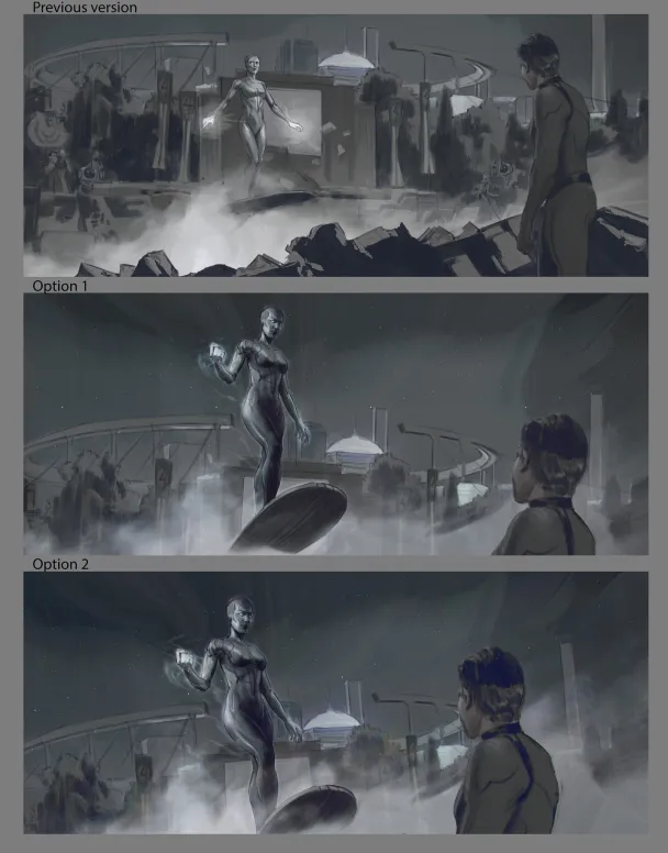 Surfeuse d'Argent et Reed Richards